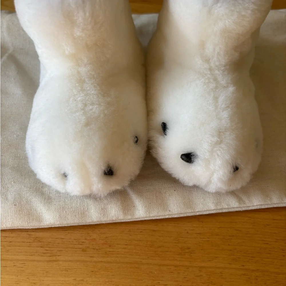 Sorel Infant Polar Bear Paw Booties White Unisex Size 5 Slipper Shoes